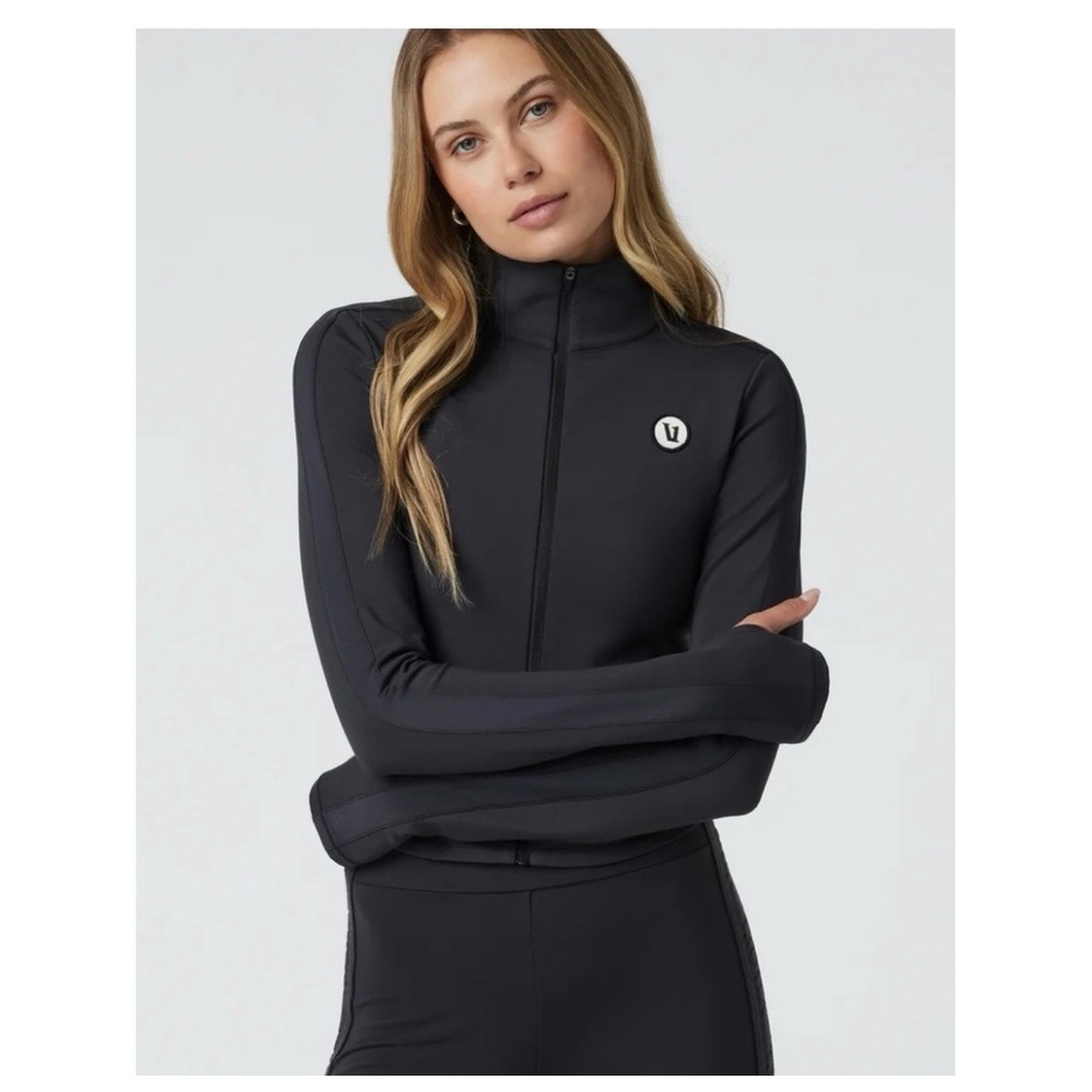 Vuori Chilled Out Full Zip Track Washed Black Performance Jacket  Athletic wear